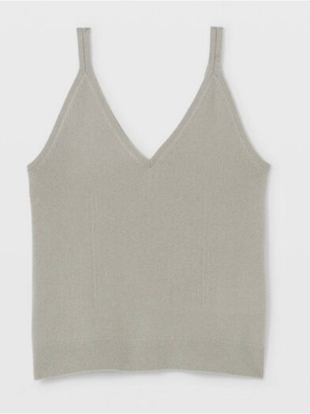 Club Monaco Slim V-Neck Cashmere Camisole - Sage - XS NWOT - Picture 7 of 9